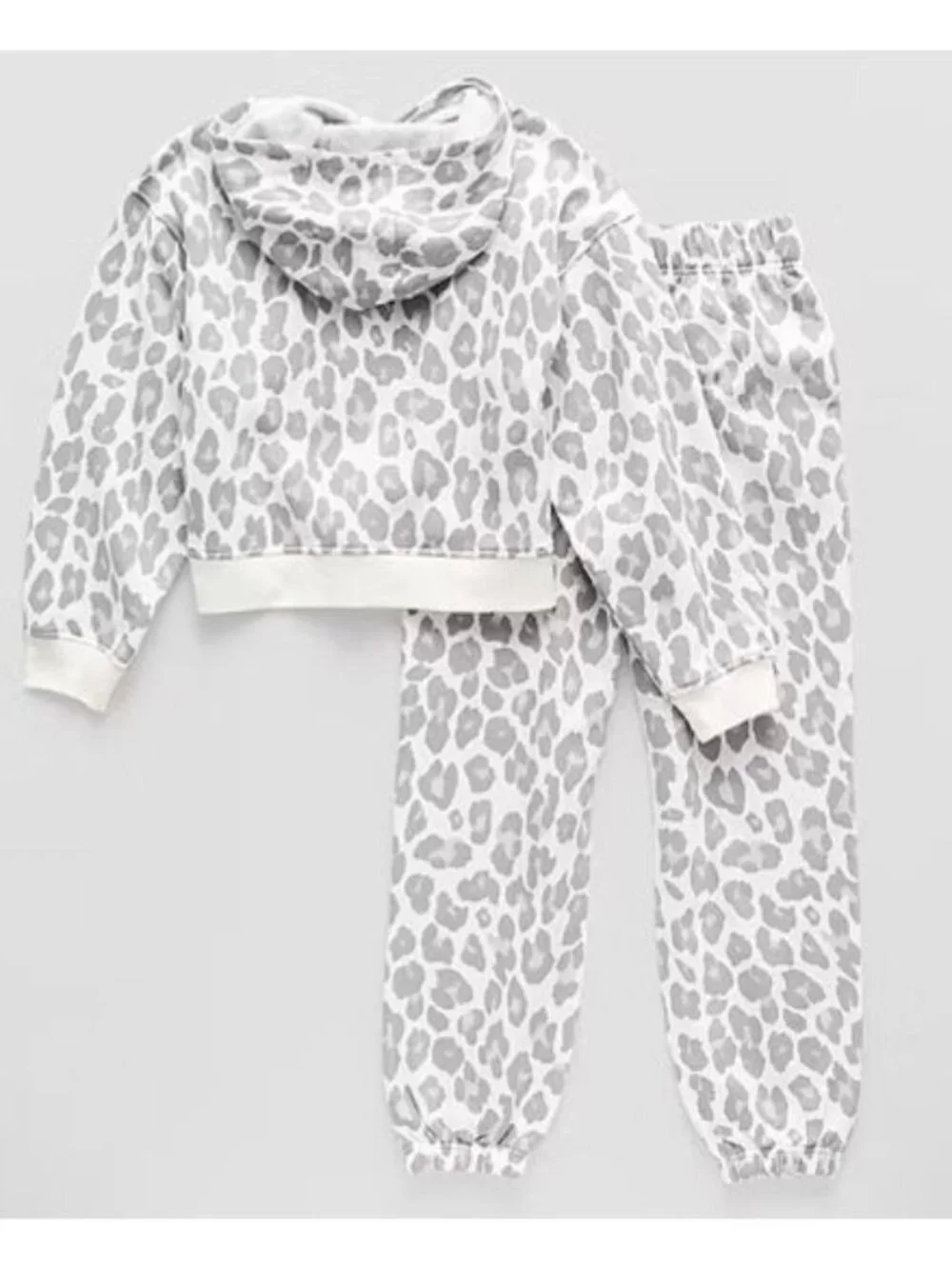 Xersion Size XS 6/6X Girls Snow Leopard Fleece Sport Hoodie And Pants. New